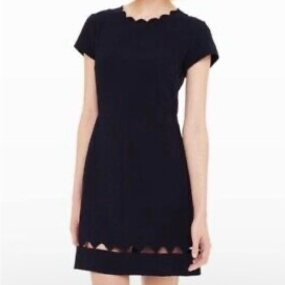 Club Monaco Milancey Black Peekaboo Cut-Out Hem Dress 4 Little Black Dress VGUC